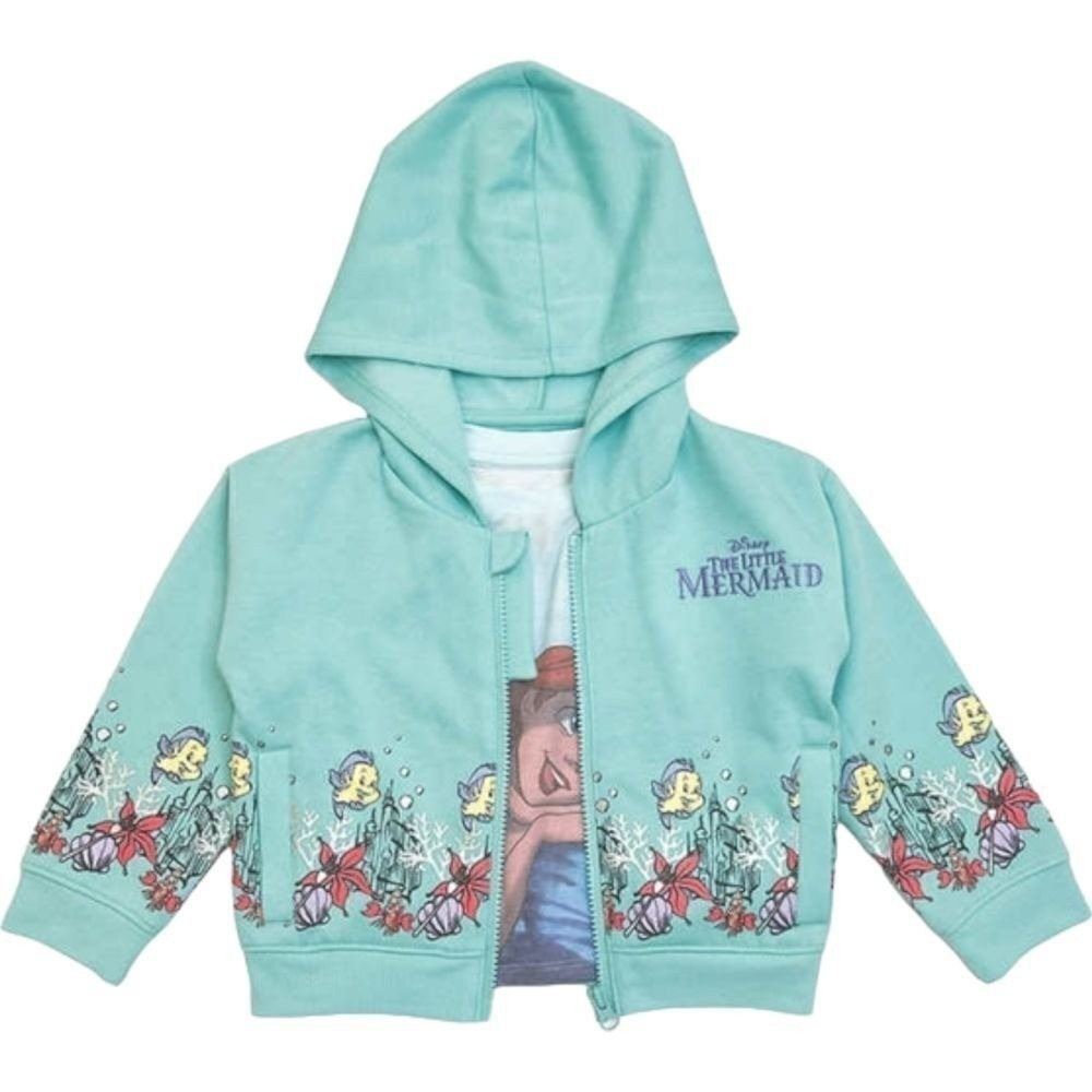 Disney The Little Mermaid 3 Piece Tutu set with Hooded Jacket and Top 2T New! - Picture 5 of 7